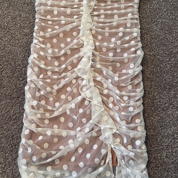 MAJORELLE Nude and White Strapless Dress - Picture 3 of 9